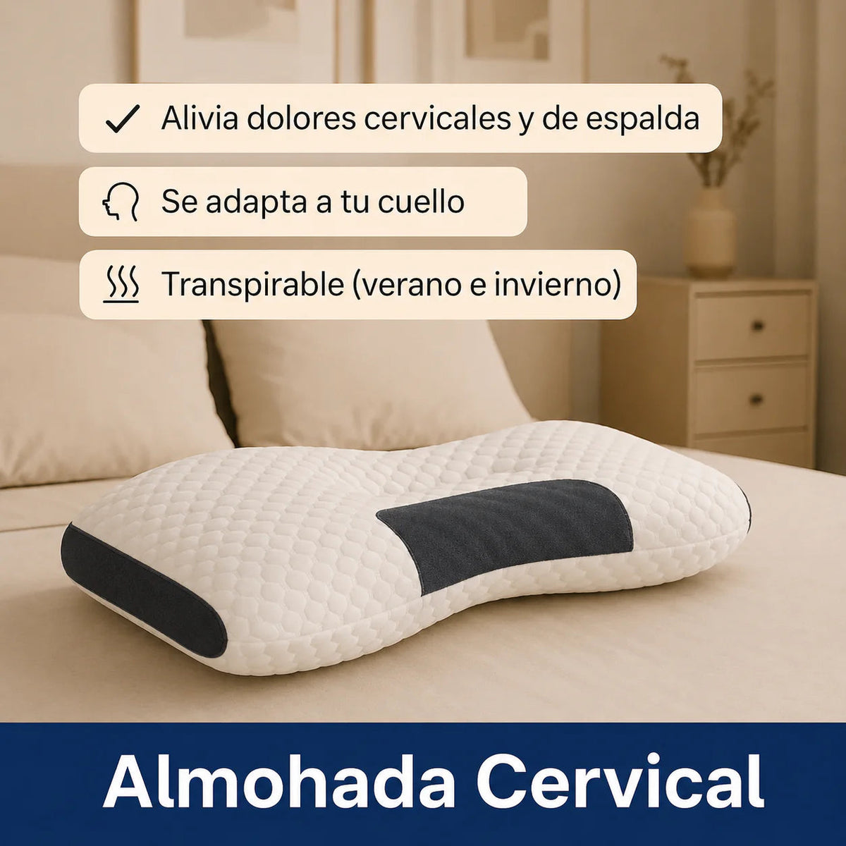 Almohada Ortopédica Cervical 🛏️